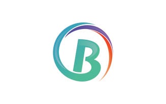 Letter B Colorful Circle Logo Template
