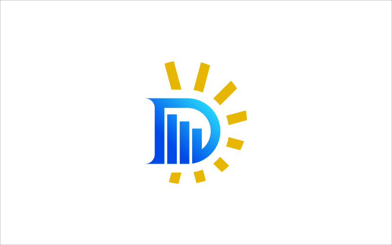 Letter D Vector Line Financial Accounting Logo Design Logo Template