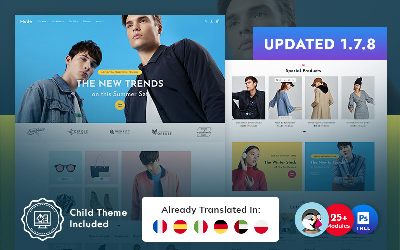 Mode - PrestaShop Theme for Online Fashion Store