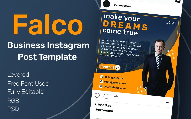 Template #183087 Templatephotoshop Templateinstagram Webdesign Template - Logo template Preview