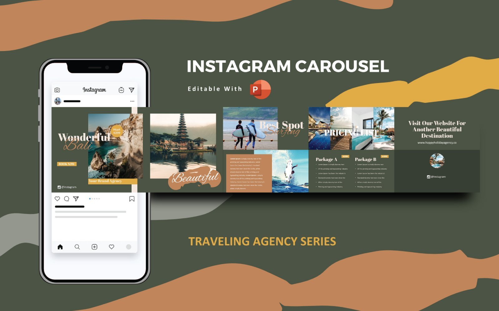 Kit Graphique #183096 Instagram Carousel Divers Modles Web - Logo template Preview