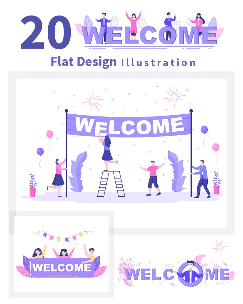 Kit Graphique #183184 Welcome Card Divers Modles Web - Logo template Preview