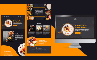 Food Lover Landing Page Design PSD Template