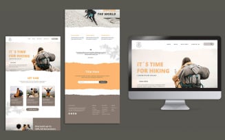 Hiking Landing Page Design PSD Template