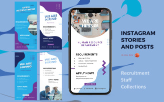 Instagram Stories and Posts Powerpoint Social Media Template - Recruitment Collection