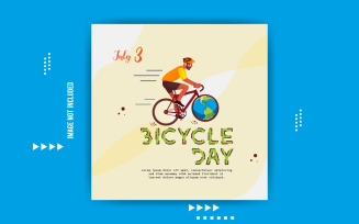 World Bicycle Day Social Media Vector Templates