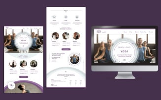 Yoga Landing Page Design PSD Template