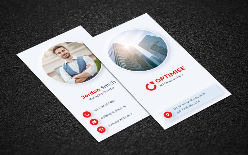 Free Optimise Corporate Business Card Corporate Identity