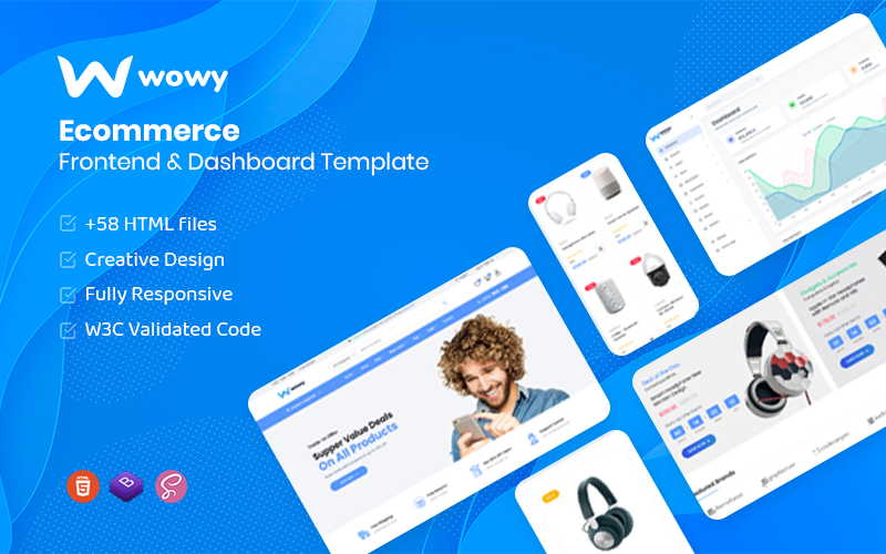 Wowy - Bootstrap 5 Ecommerce Frontend & Dashboard HTML Template Website Template