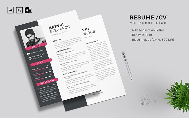 Kit Graphique #183367 Resume Business Divers Modles Web - Logo template Preview