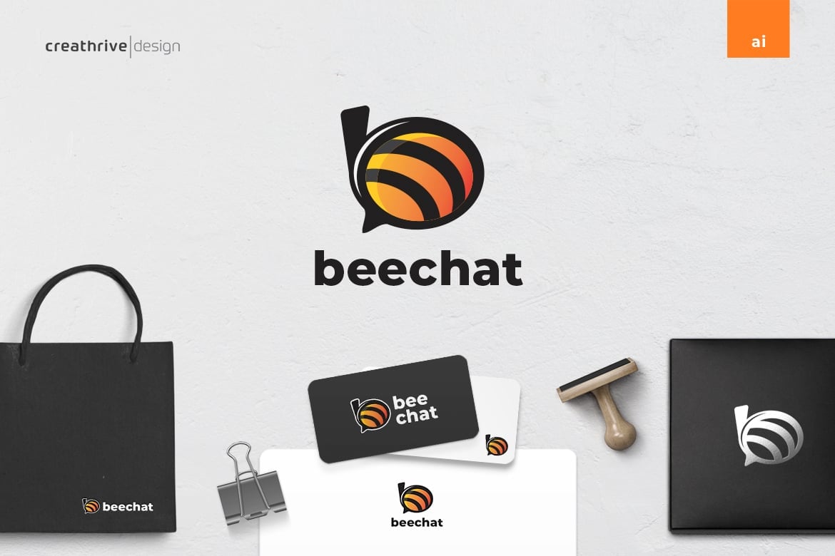 Kit Graphique #183390 Bee Chat Divers Modles Web - Logo template Preview