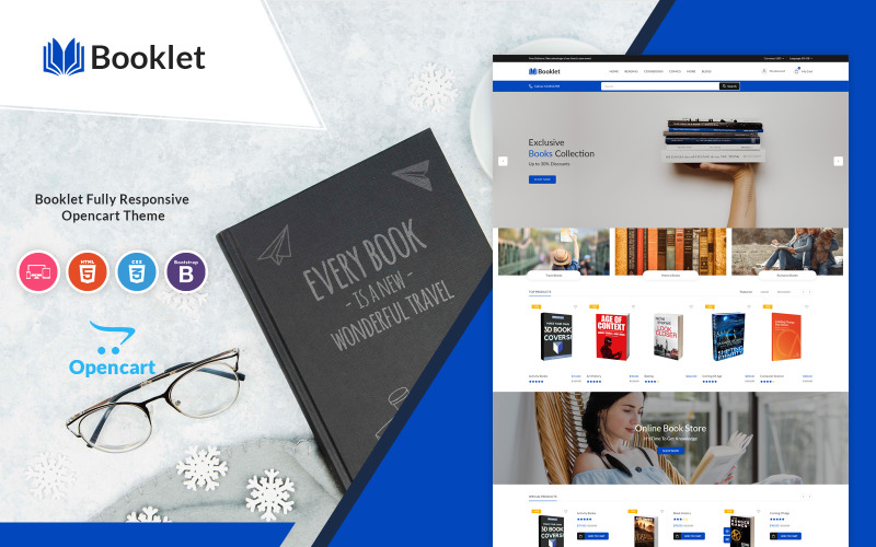 Booklet - Responsive OpenCart Theme OpenCart Template