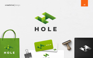 Hole Simple Logo Template