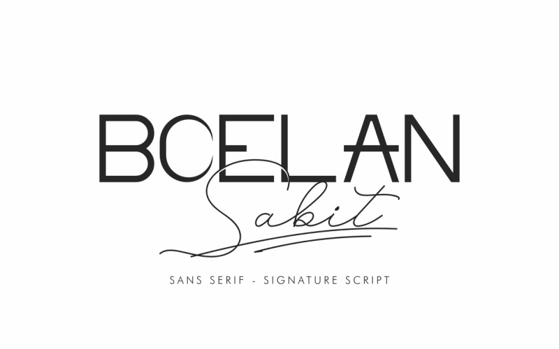 Boelan Sabit Two Different Styles Font
