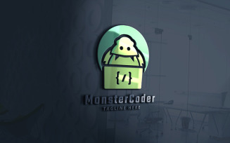 Professional Code Monster Logo temaplte