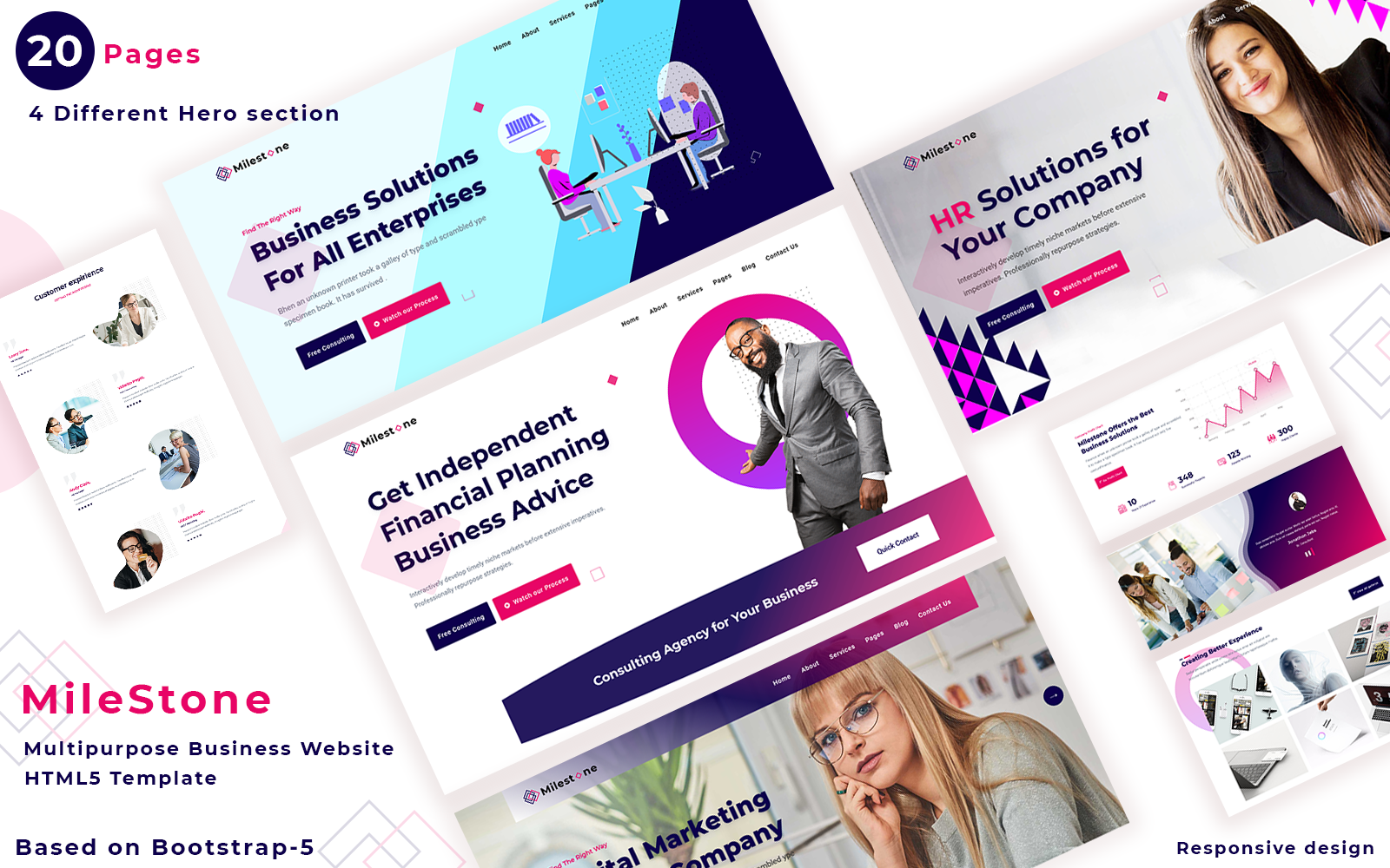 Milestone - Multi Plan Business Website template