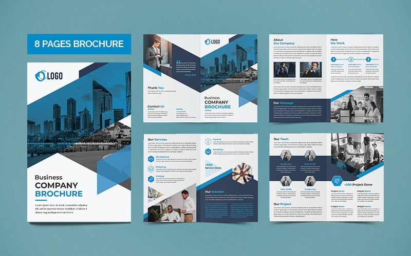 Company 8 Pages Brochure Template Corporate Identity