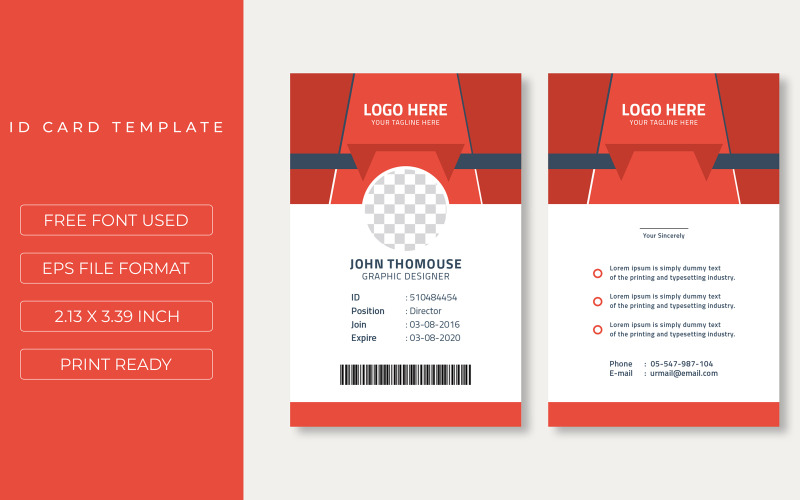Corporate Id Card Template Design Corporate Identity