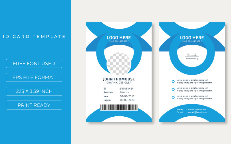 Employee Id Card Design Template Corporate Identity