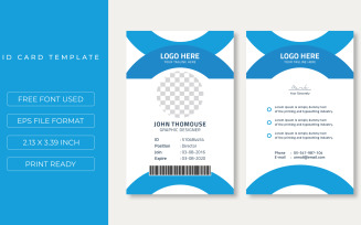 Graphic Designer Id Card Template Layout