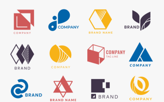 12 Ready To Edit - Logos Corporate Logo Designs Template