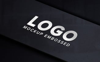 Realistic Silver Tag Logo Product Mockup