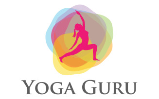 Yoga Guru Trainer Logo Template