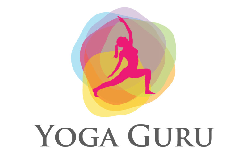 Yoga Guru Trainer Logo Template