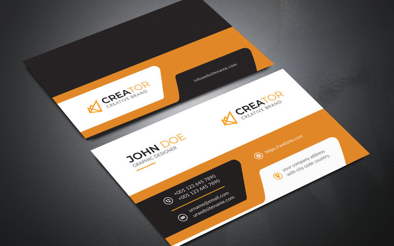 Corporate Business Card John Doe 3 Corporate Identity