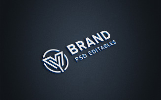 3d White Logo Mockup Design