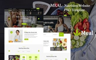 Meal - Nutrition Website PSD Template