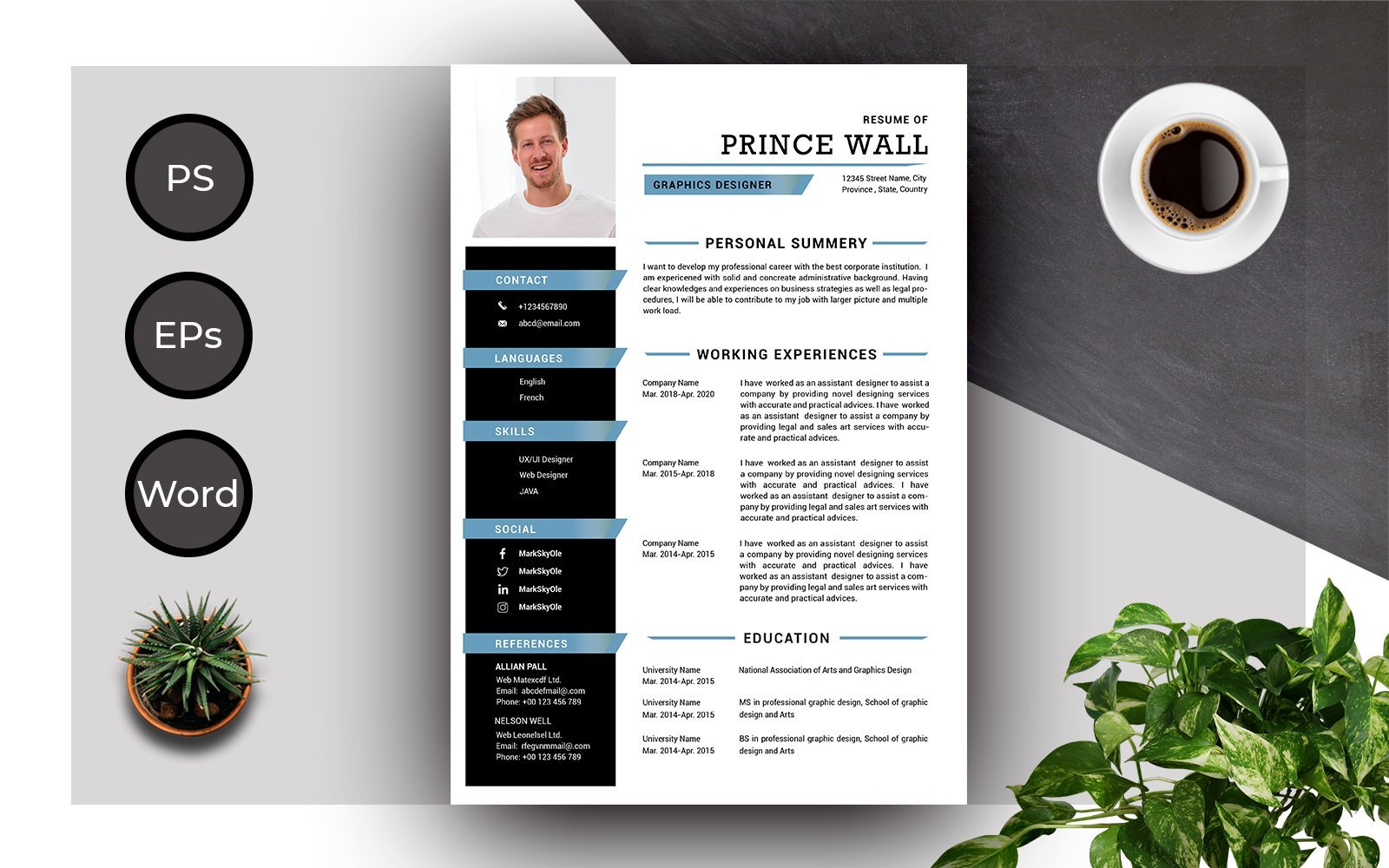 Kit Graphique #183793 Resume Cv Divers Modles Web - Logo template Preview