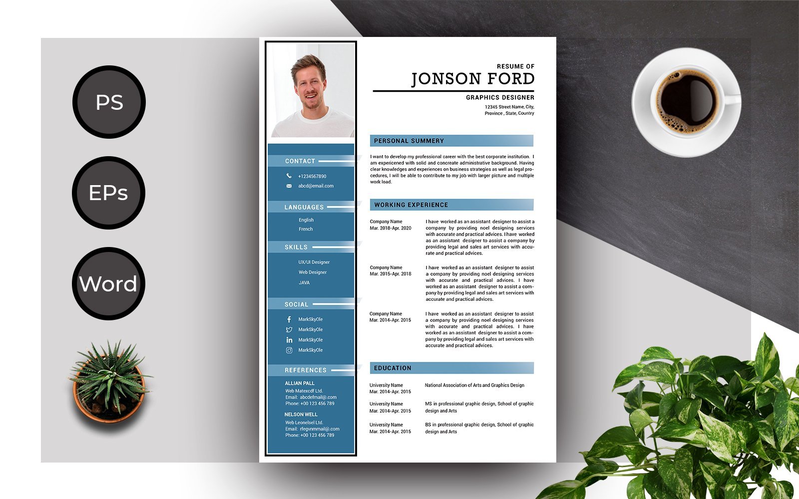 Kit Graphique #183794 Resume Cv Divers Modles Web - Logo template Preview