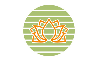 Lotus Meditation Logo Template