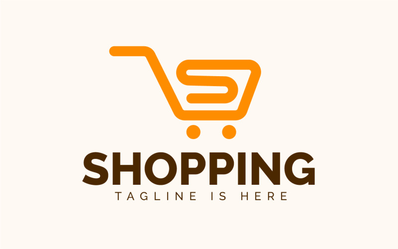Modern Flat S word Shopping Logo template Logo Template
