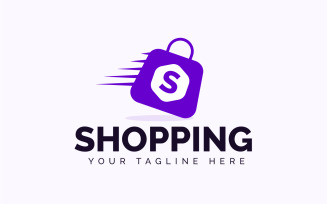 Modern Shopping Bag Word Logo template