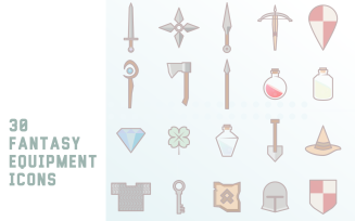 Fantasy Equipment Filled Iconset template