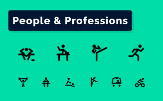 People & Professions Icons Set
