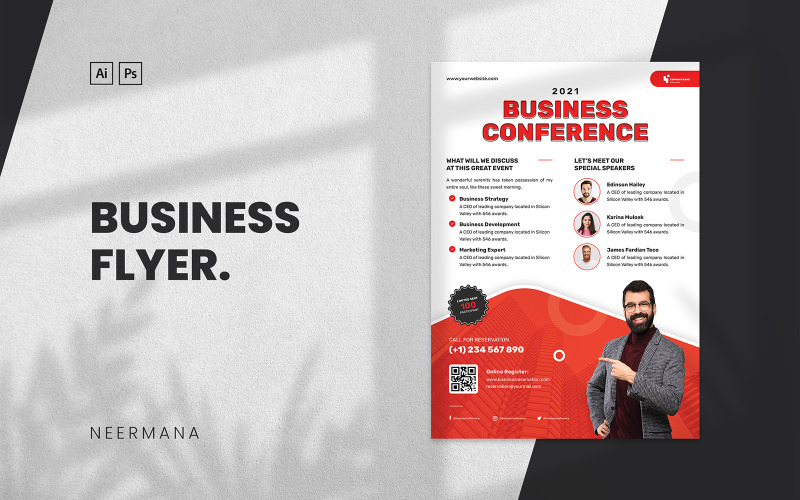 Business Conference Flyer Vol 2 Corporate identity template Corporate Identity