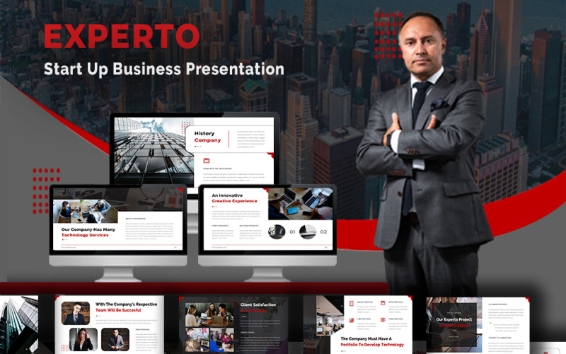 Experto - Start Up Business Powerpoint Template PowerPoint Template