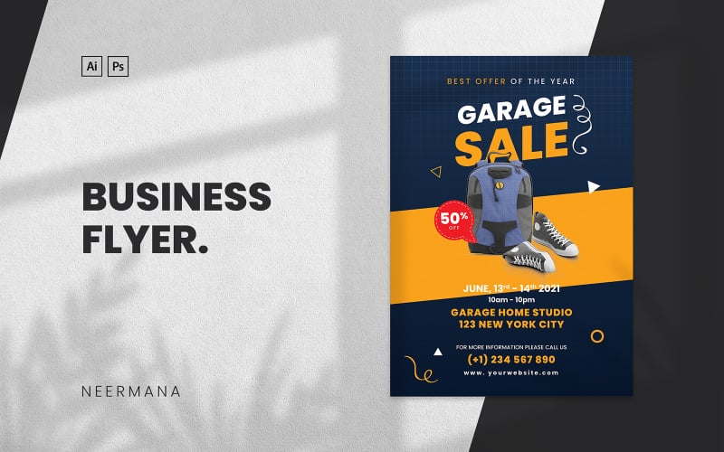 Garage Sale Flyer Corporate identity template Corporate Identity