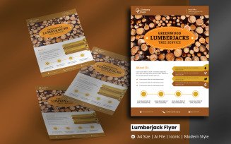 Gift for Father Lumberjack Worker Corporate Identity Template