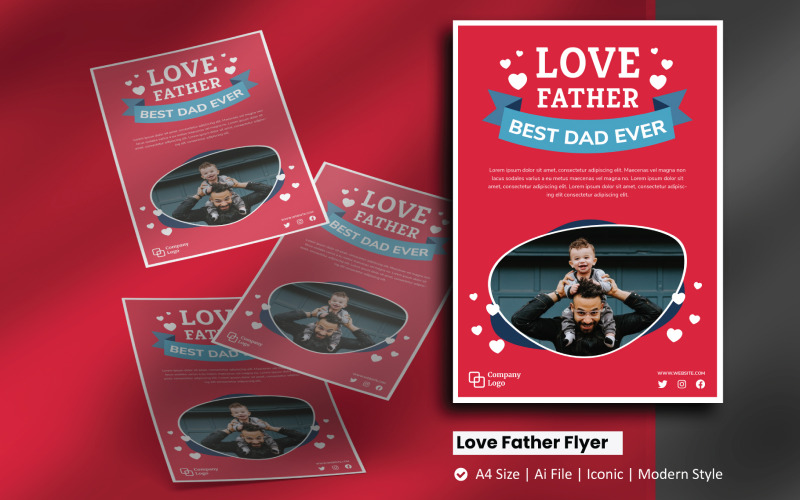 Love Father Flyer Corporate Identity Template