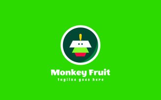 Monkey Fruit Logo Design Template