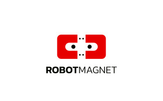 Robot Magnet Logo Design Template