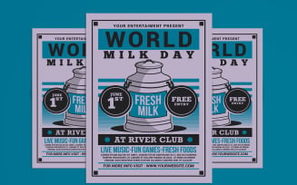 World Milk Day Flyer Template