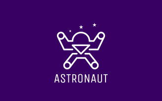 Astronaut Logo Design Template
