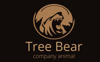 Bear Angry Logos Template
