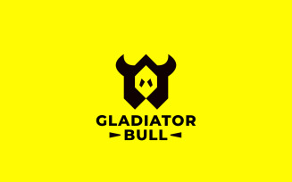 Bull Gladiator - Dual Meaning Logo template