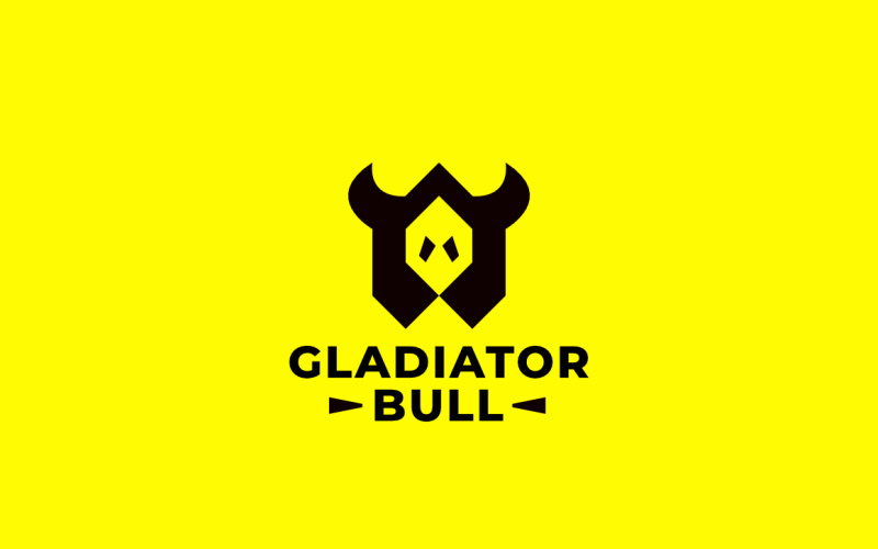 Bull Gladiator - Dual Meaning Logo template Logo Template